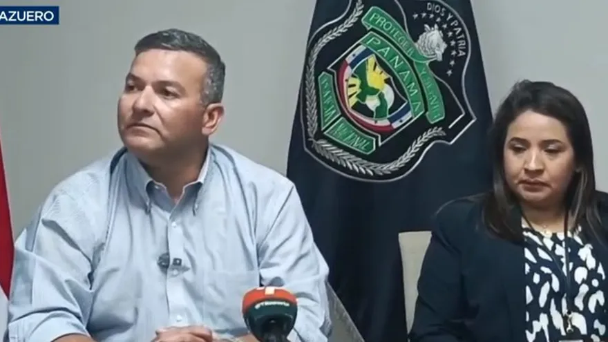 Jaime Fernández, director de la Policía Nacional y Delfina Pino, fiscal de Drogas.