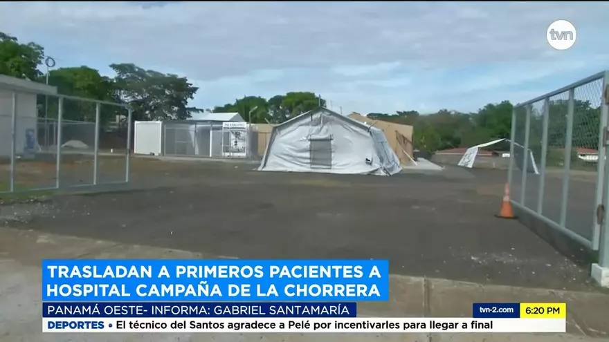 Llegan los primeros pacientes al hospital campaña de La Chorrera