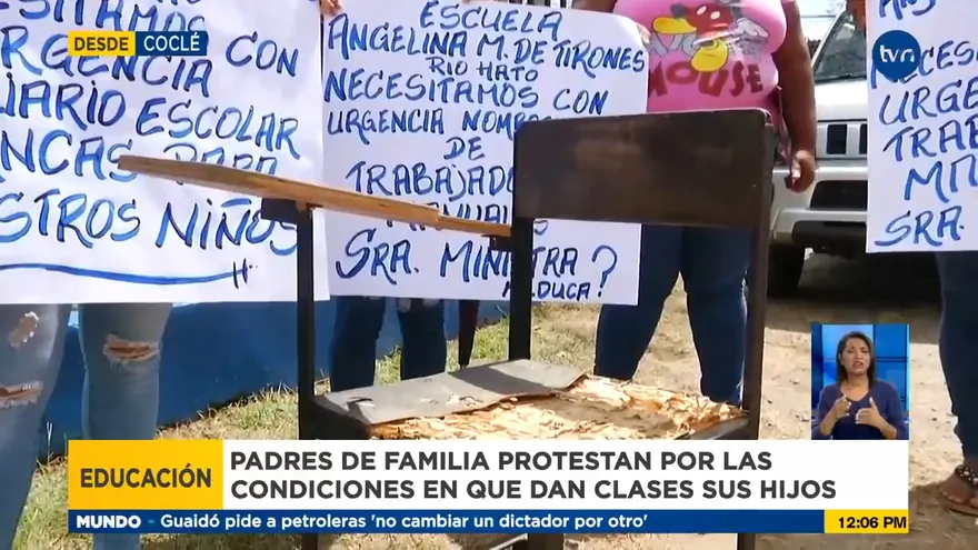 Protestas por condiciones en que niños reciben clases