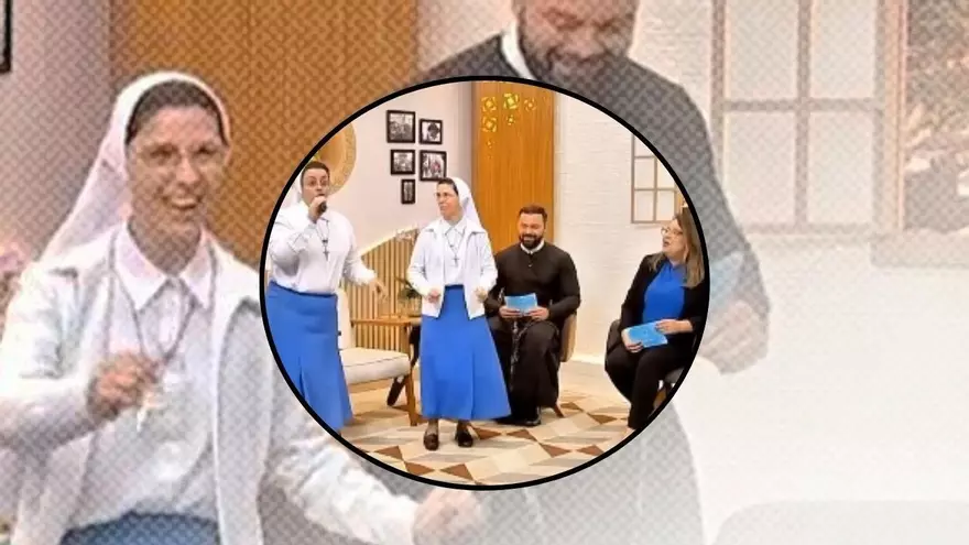 Las monjas en el momento que se hizo viral