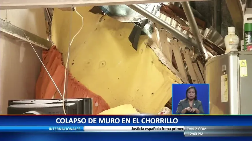 Colapsa muro en El Chorrillo