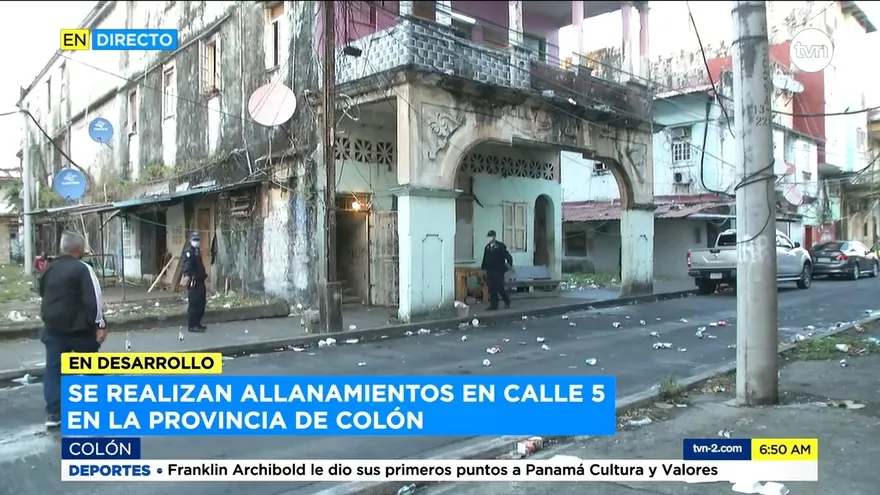 Realizan allanamientos en Calle 5 de Colón