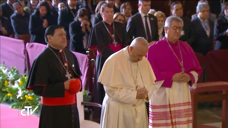 Papa Francisco se encuentra con los obispos de México en la Catedral