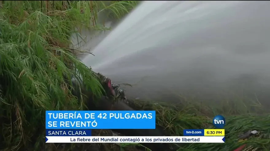 Comunidades sin agua tras rotura de tubería