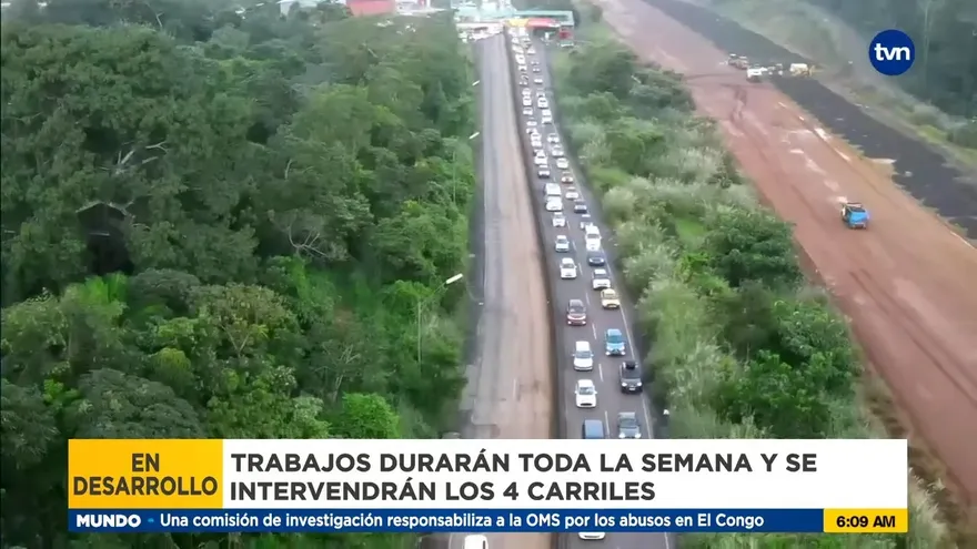 Se mantienen dos carriles en la vía Panamericana