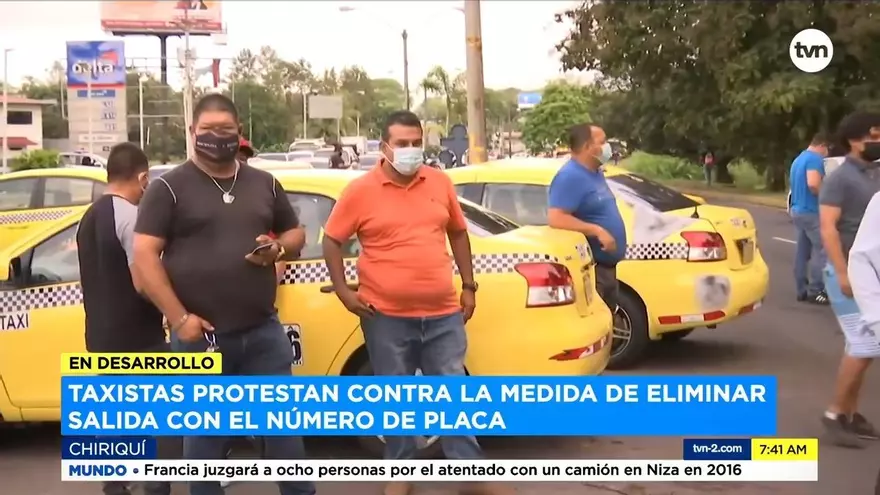 Taxistas protestan en Chiriquí