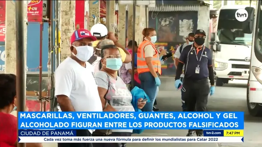 Mascarillas, ventiladores, guantes, alcohol y gel alcoholado figuran entre los productos falsificados