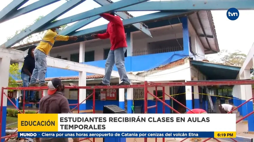 Aulas temporales en varias escuelas en Coclé
