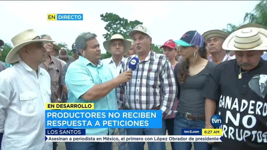 Productores protestan en la región de Azuero