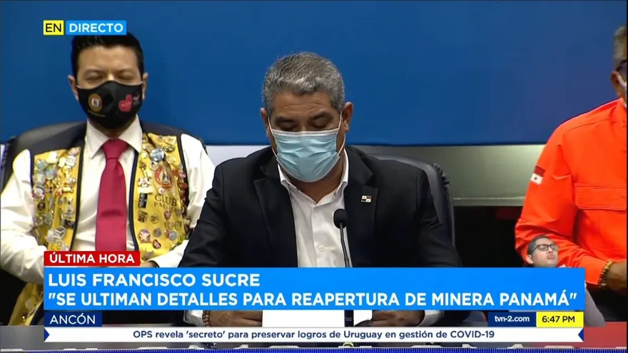 Ministro de Salud confirma que se preparan para reapertura de Minera Panamá