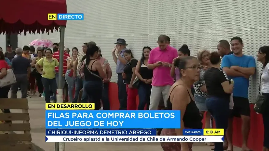Largas filas para adquirir boletos en Chiriquí