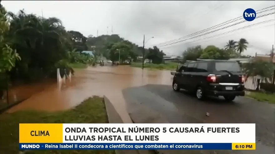 Onda Tropical #5 causa inundaciones en varios puntos del país