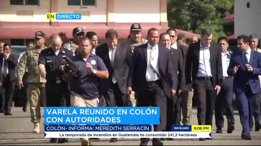 Varela realiza consejo de seguridad en Colón