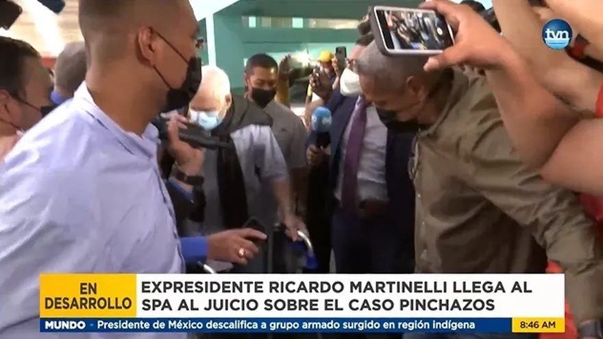 Expresidente Martinelli llega al SPA para enfrentar caso 'Pinchazos'