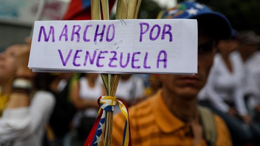 Marcha en Venezuela en contra de la constituyente que promueve el presidente Nicolás Maduro.