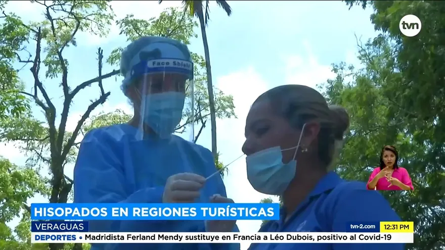 Minsa realiza hisopados en zonas turísticas de Veraguas