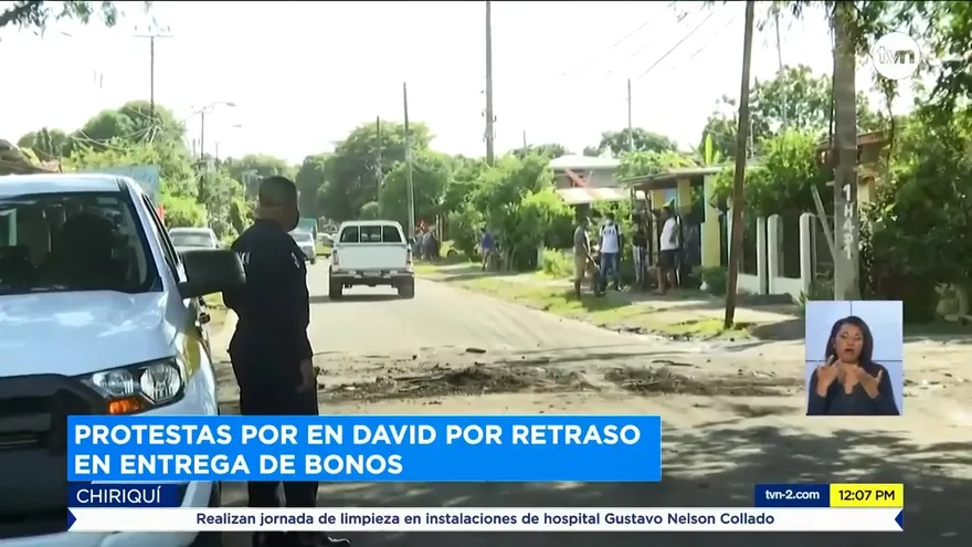 Residentes de comunidades en Chiriquí protestan por demora en entrega de bonos