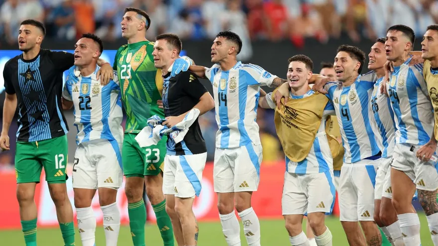 Jugadores de la selección de Argentina