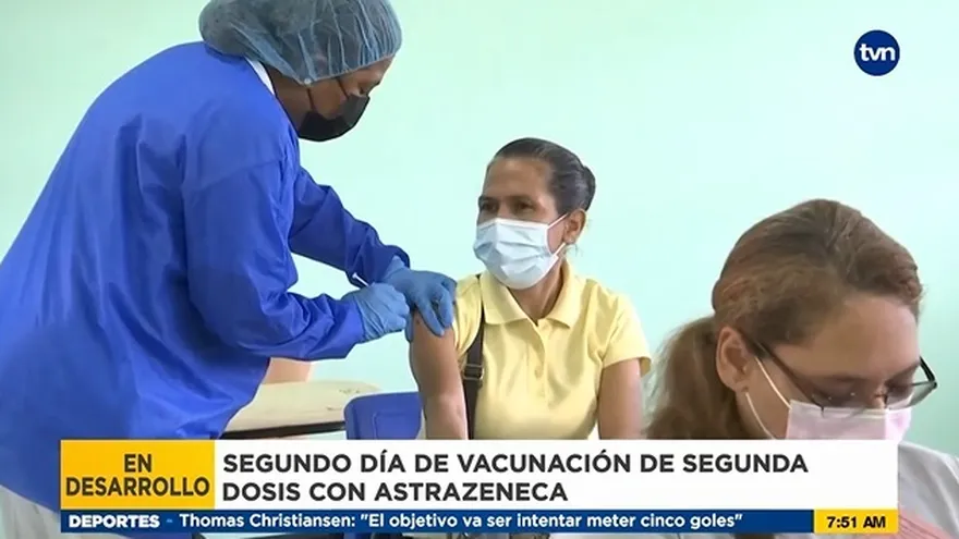 Jornada de vacunación con AstraZeneca en San Miguelito