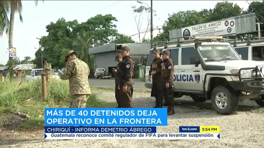 Operativo  de seguridad en frontera con Costa Rica