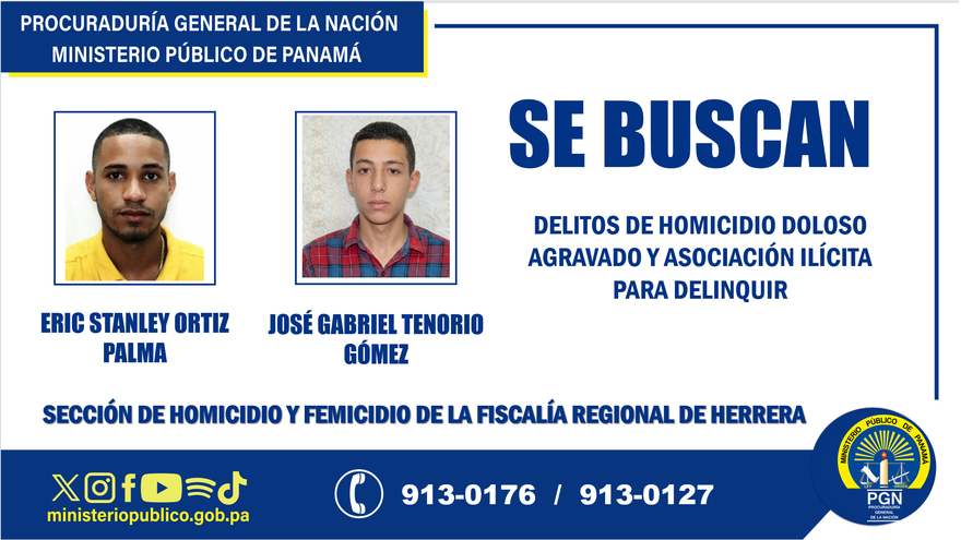 Eric Stanley Ortiz Palma y a José Gabriel Tenorio Gómez.