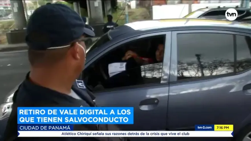 Retiro de Vale Digital a los que tienen salvoconducto
