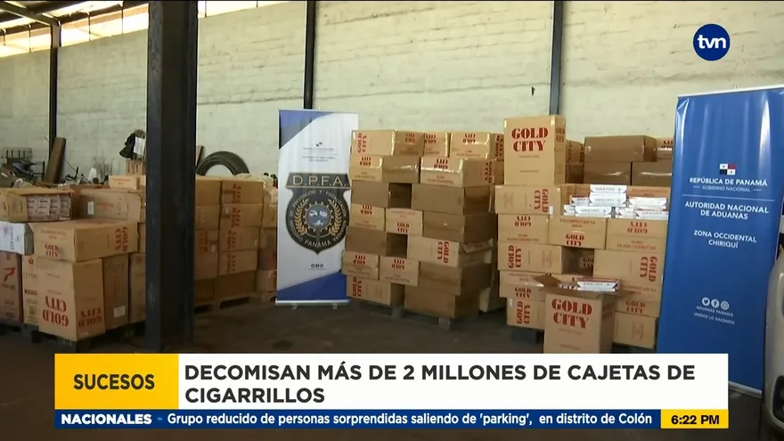 Aduanas decomisa más de 2 millones de cigarrillos de contrabando
