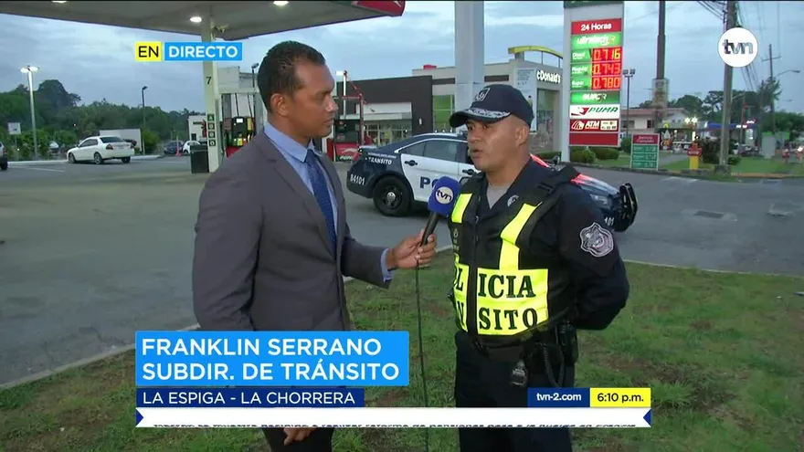 Operativo de tráfico vehicular en Panamá Oeste