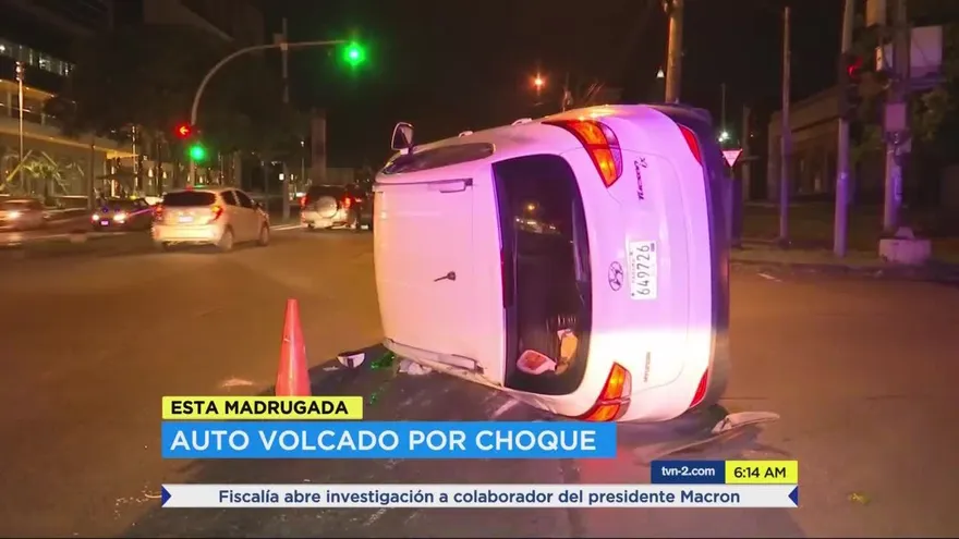 Se registra vuelco en la vía Ricardo J. Alfaro