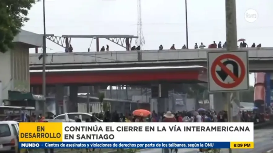 Continúa el cierre en la vía Interamericana en Veraguas