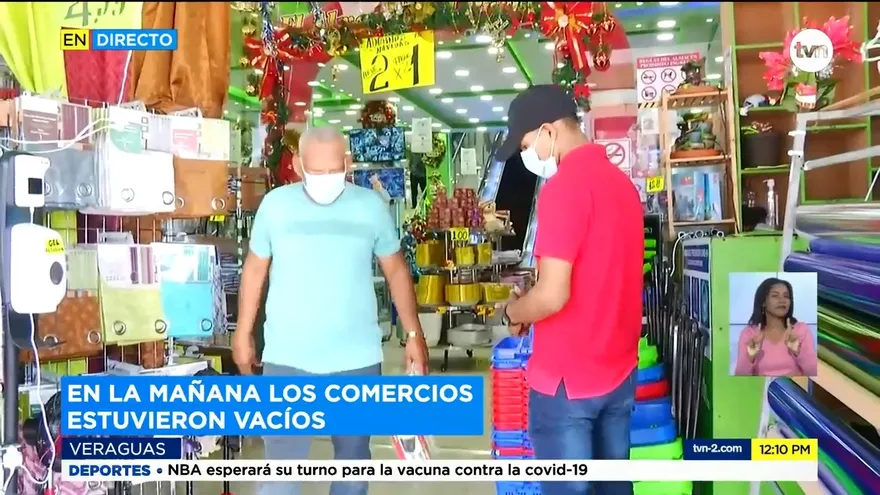Almacenes registran poca afluencia de personas en Veraguas