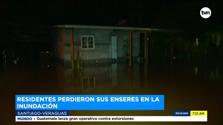 Desbordamiento del río Cañazas provoca inundaciones en Veraguas