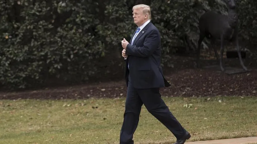 En la imagen un registro del presidente de Estados Unidos, Donald Trump.