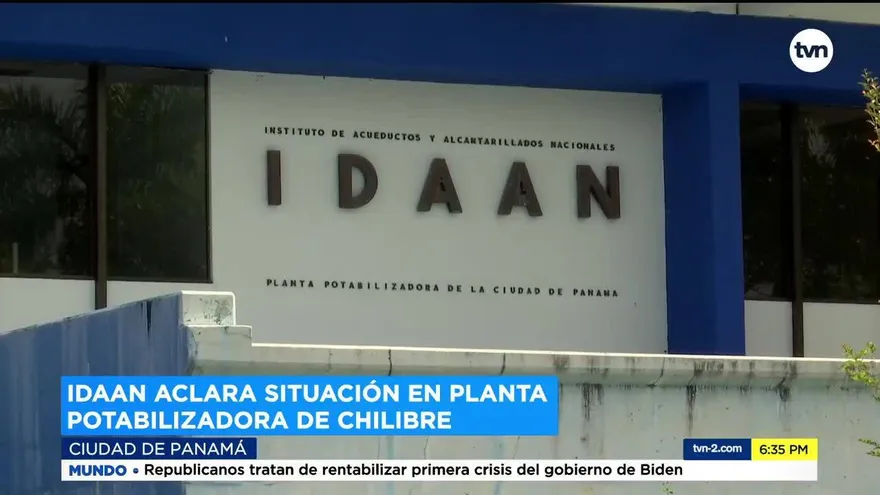 Idaan aclara situación en planta potabilizadora de Chilibre