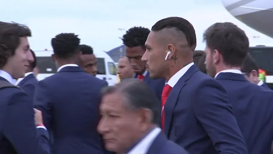 Llegada de la Selección de Perú a Rusia