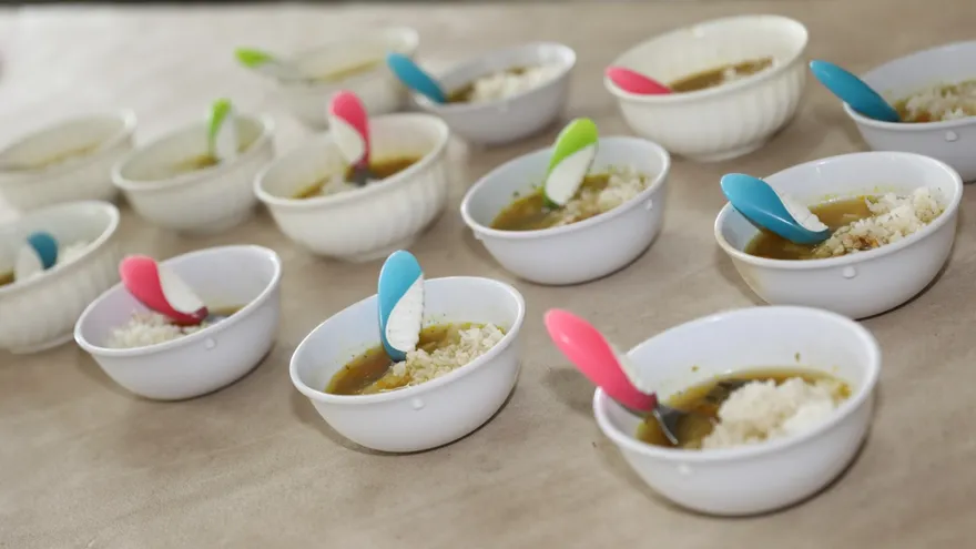 Porciones de alimentos de los niños y niñas del Caipi