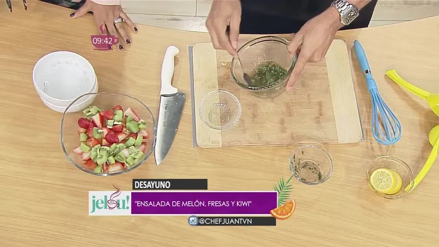 Ensalada de Melon, Fresas y Kiwi