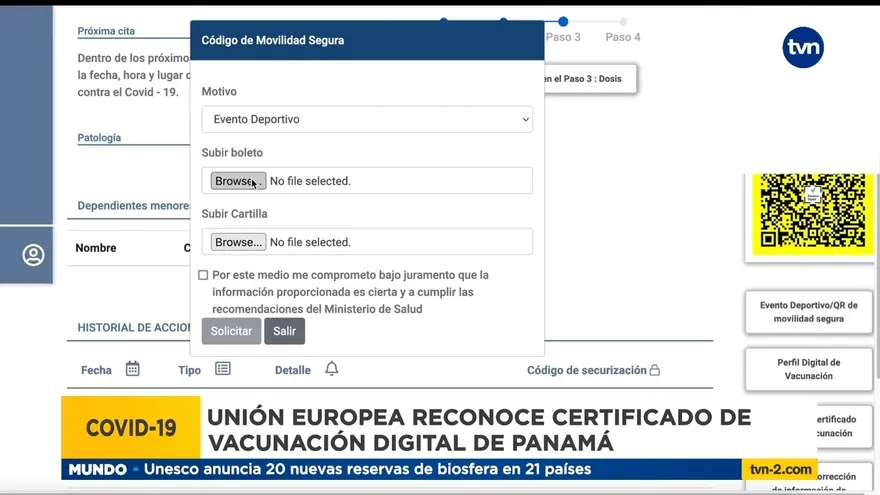 Certificado de vacunación de Panamá es reconocido en la Unión Europea