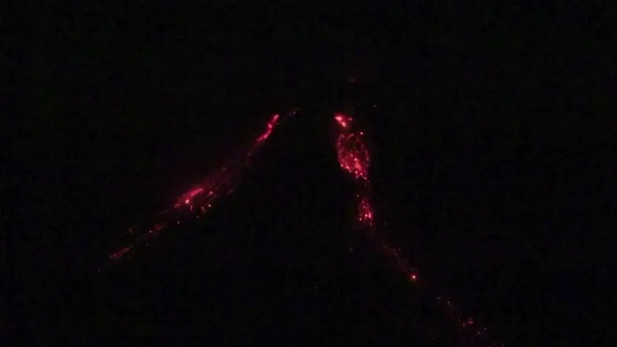 Fuertes erupciones  del volcán de fuego en Guatemala