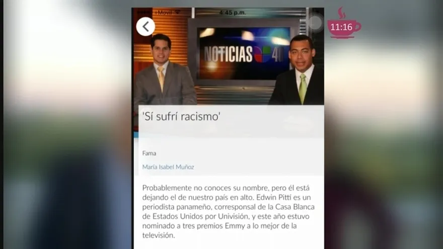 Panameño en Univision confesó ¡Si sufrí racismo!