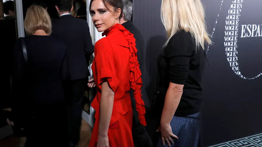 La diseñadora Victoria Beckham, en un acto en Madrid organizado por Vogue, el pasado mes de enero