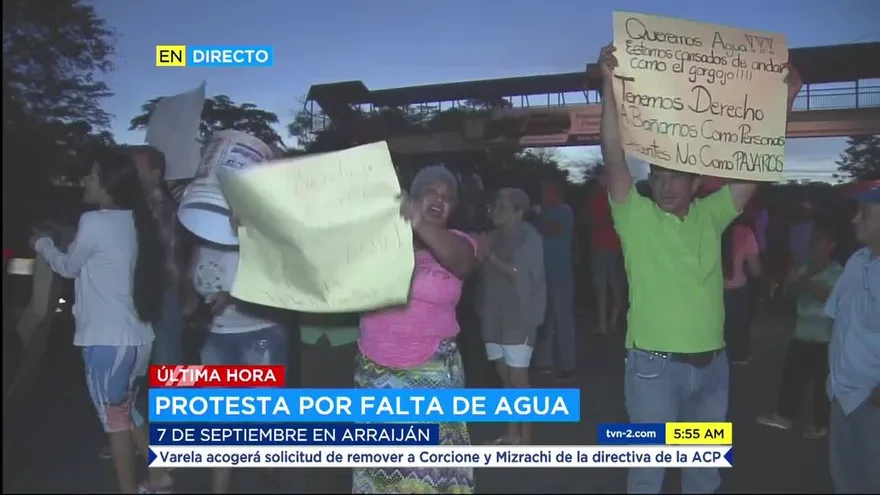 Protestan por falta de agua potable en Arraiján