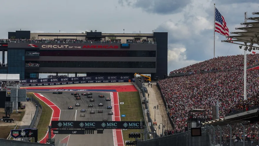 Vista panorámica del Circuito de las Américas en Austin, Texas