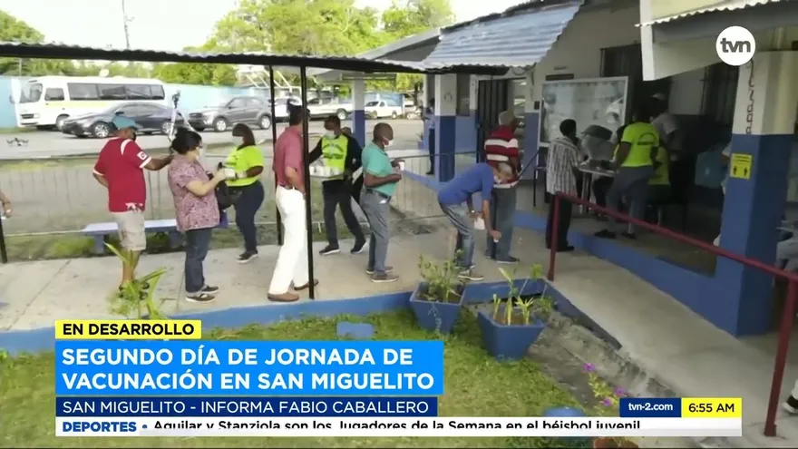 Segundo día de vacunación en San Miguelito