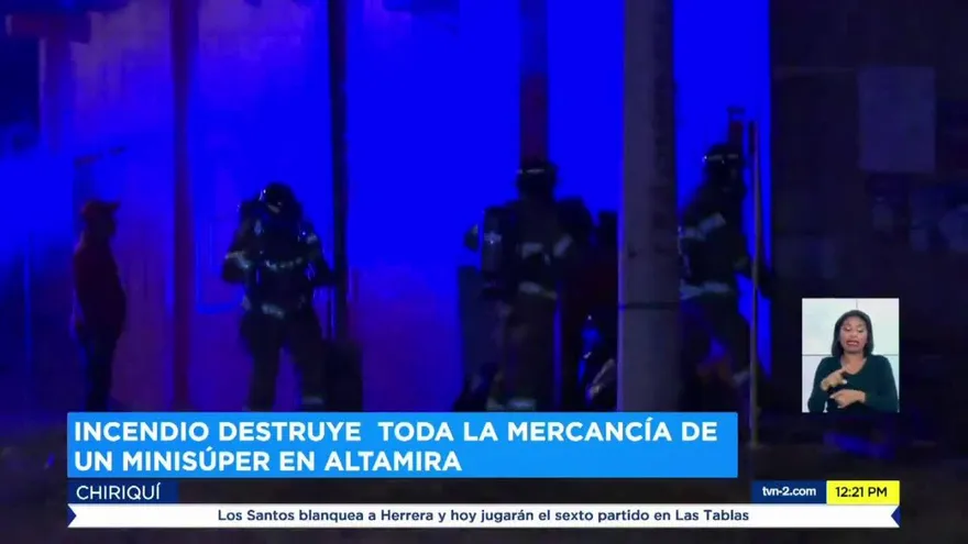 Incendio devora mercancía de minisúper en Chiriquí