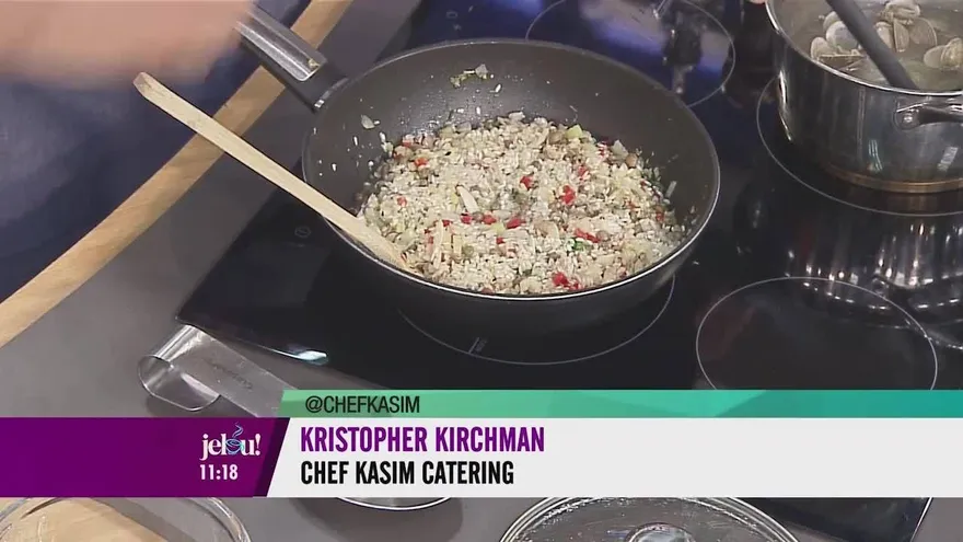 Preparamos un Rissotto de cangrejo con arroz con guandú en leche de coco