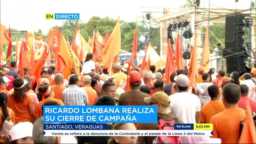 Simpatizantes acuden a cierre de campaña de Lombana