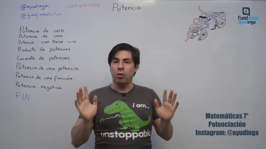 Ayudinga Matemáticas 7° -  Potencias de Números Enteros Parte I 8 de abril de 2020