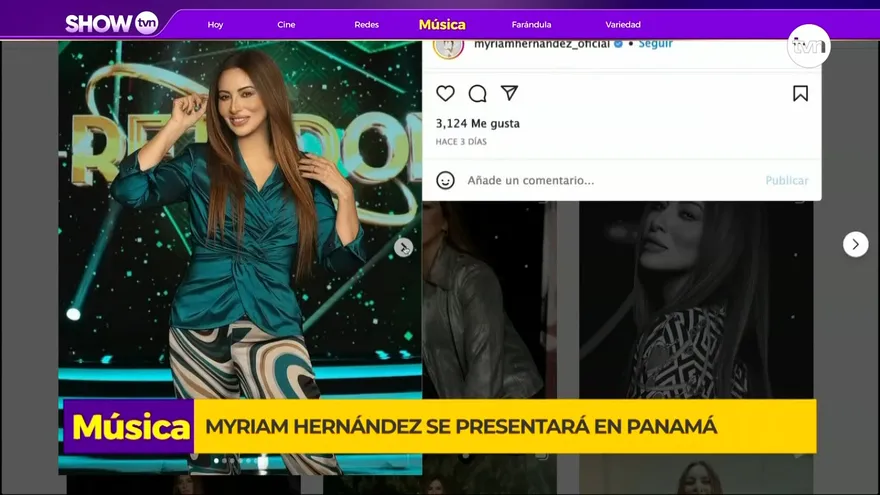 Myriam Hernández se presentará en Panamá el 22 de septiembre