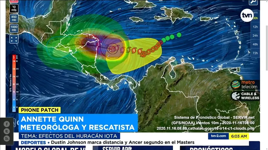 Efectos del huracán Iota para Panamá